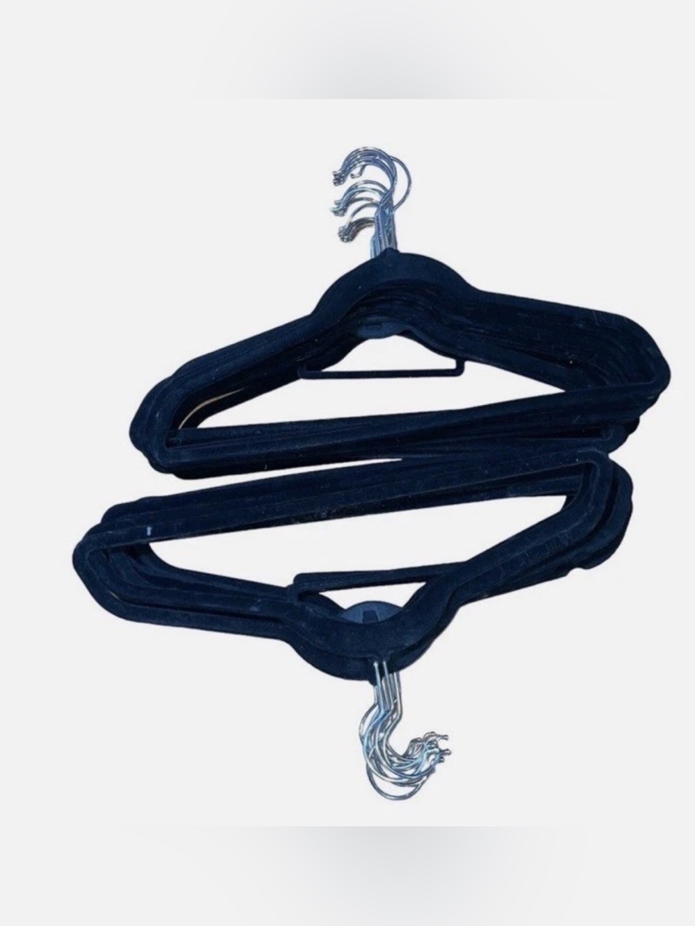 Velvet Non-Slip Hangers - Black - Set of 5